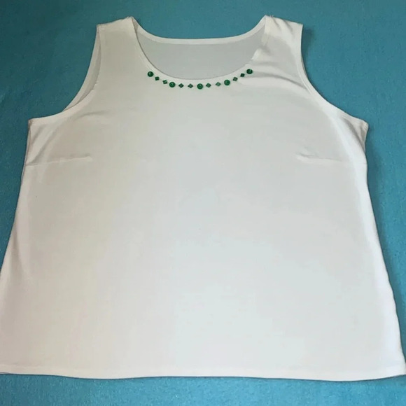 ALFRED DUNNER 2pc set floral button up and embellished tank top NEW size 18 - Picture 10 of 14